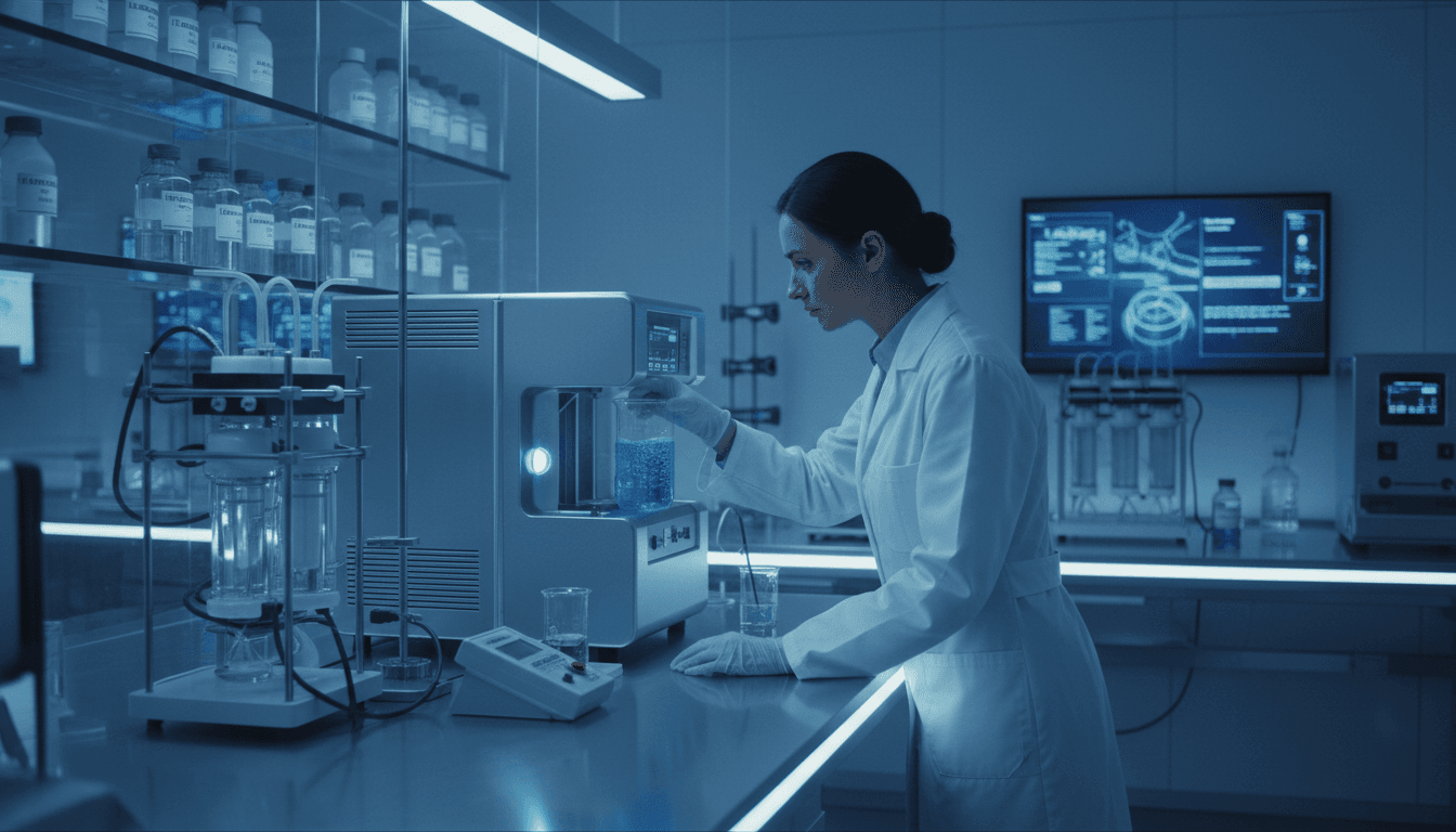 Water quality testing in professional laboratory setting
